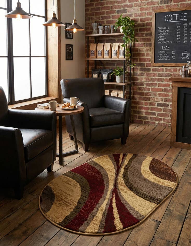 Detail image of 2' x 3' Coffee Shop Oval Rug