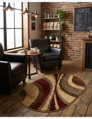 2' x 3' Cafe Oval Rug