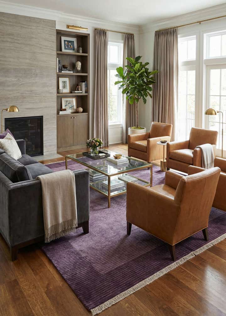 5' 7 x 8' Hand Knotted Darya Wool Rug