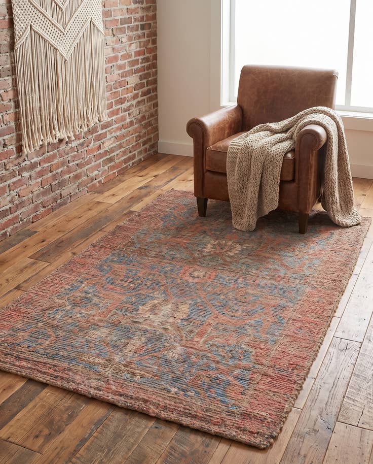 Detail image of 4' 1 x 6' 1 Chenille Jute Rug