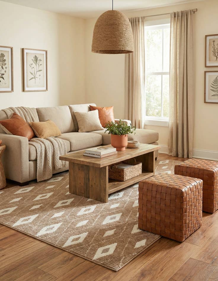 Detail image of  7' 10 x 10' Sepia Rug