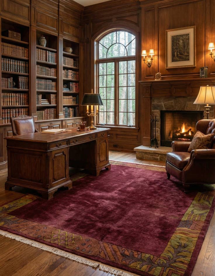 Detail image of  6' 8 x 8' 2  Hand Knotted Nepal Wool Rug