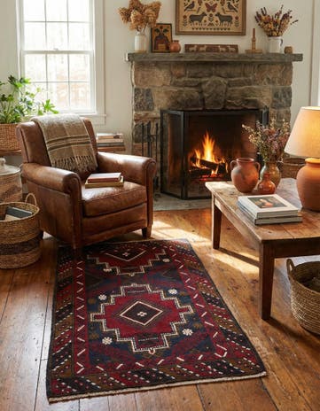 3' x 4' 8 Hand Knotted Balouch Persian Wool Rug