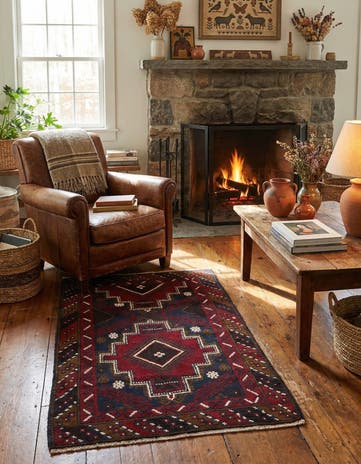 3' x 4' 8 Hand Knotted Balouch Persian Wool Rug
