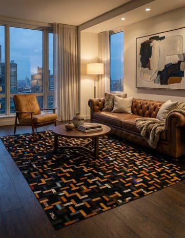5' 1 x 7' 11 Cowhide - Patchwork Rug