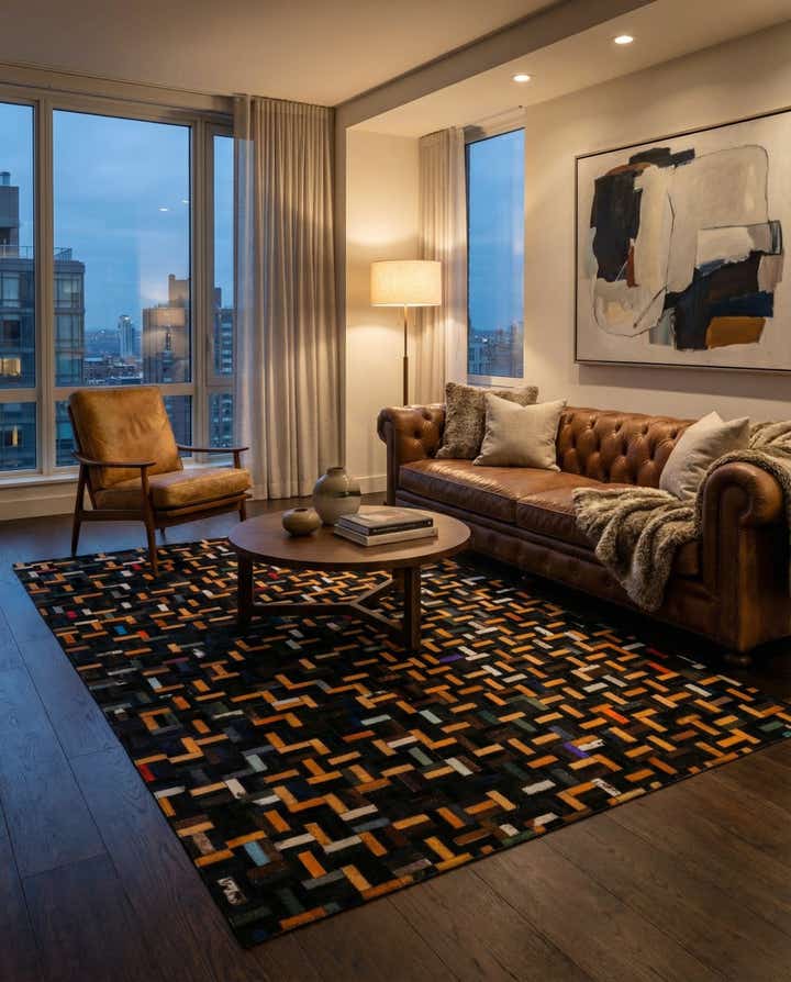 5' 1 x 7' 11 Cowhide - Patchwork Rug