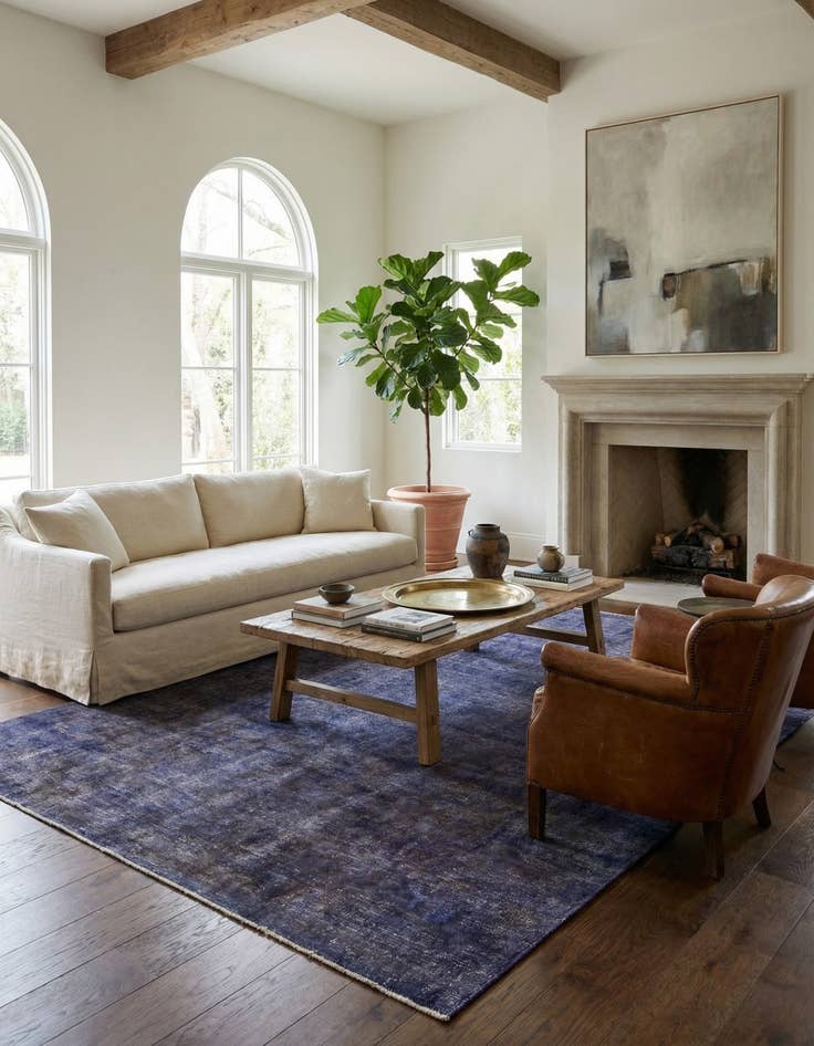 Detail image of 6' 6 x 11' 3  Hand Knotted Ultra Vintage Persian Wool Rug