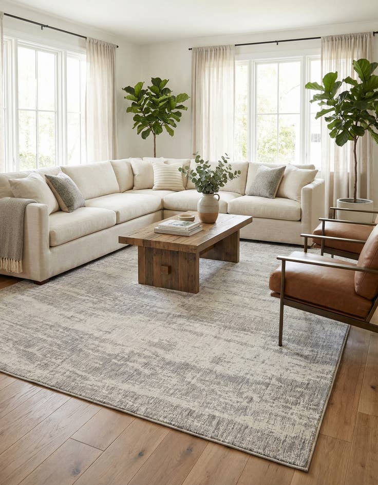 Detail image of 10' x 14'  Washable Modern Indoor / Outdoor Rug