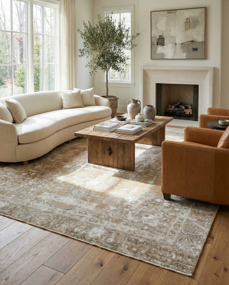 Detail image of 7' 6 x 10' 7 Hand Knotted Ultra Vintage Persian Wool Rug