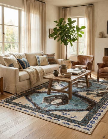 8' 7 x 10' 9 Hand Knotted Moroccan Wool Rug
