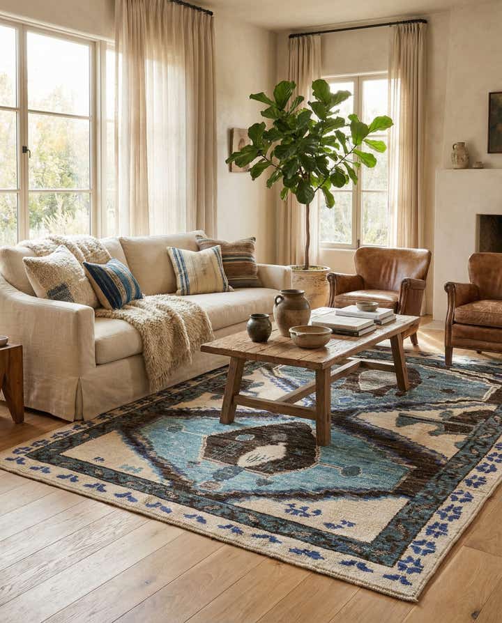 8' 7 x 10' 9 Hand Knotted Moroccan Wool Rug