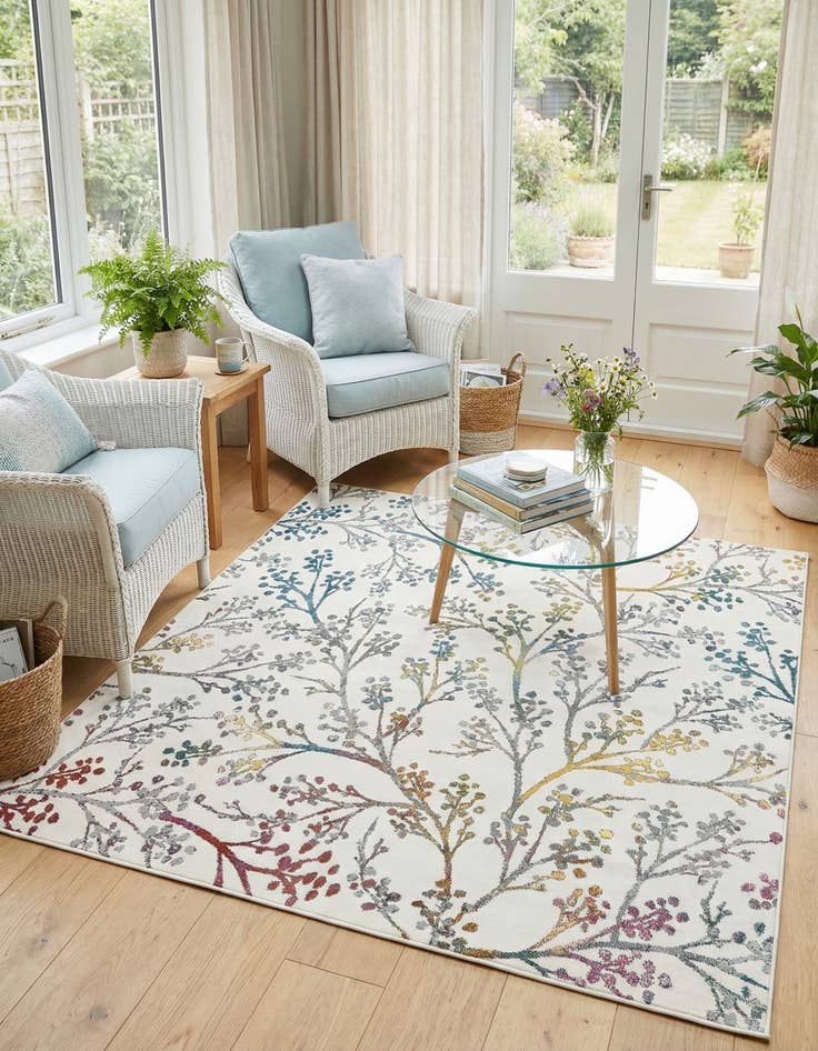 Detail image of 6' x 6' Blossom Square Rug