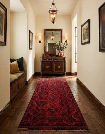 2' 8 x 6' 8 Hand Knotted Khal Mohammadi Wool Runner Rug