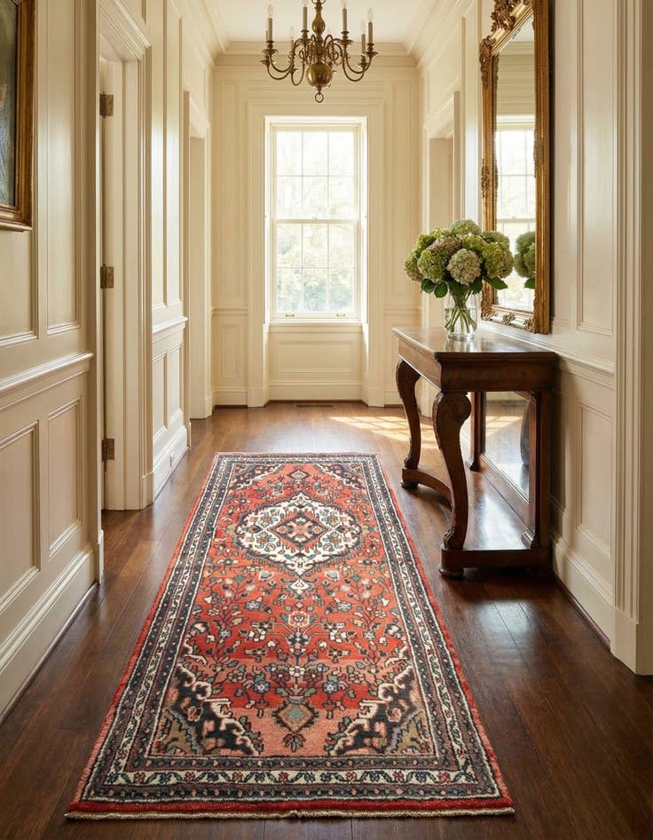 Detail image of 3' 4 x 8' 2 Hamedan Rug