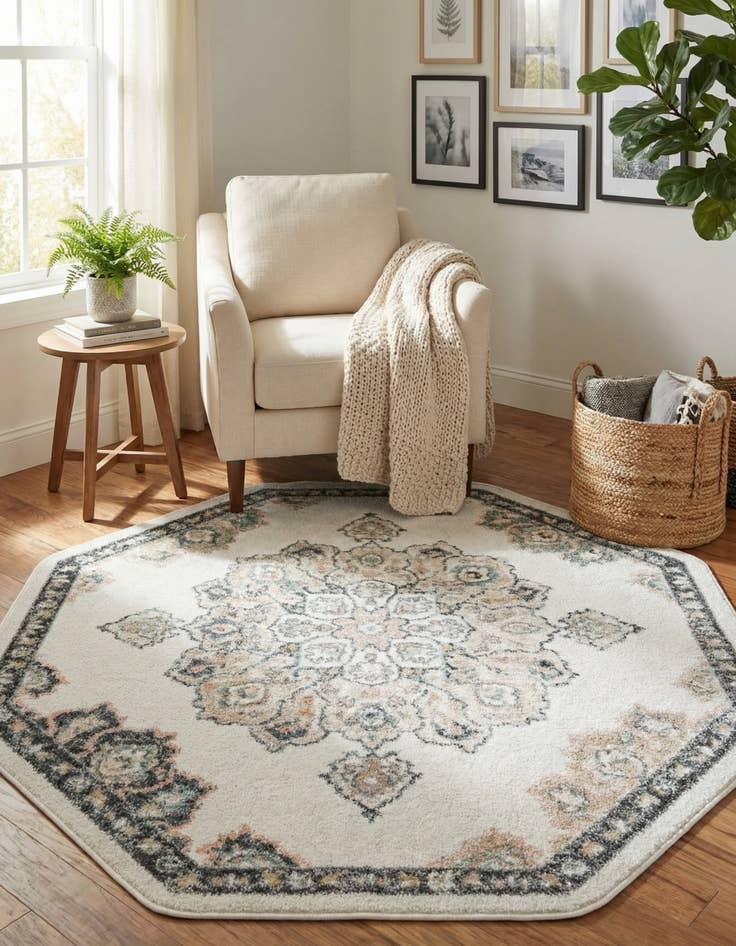 Detail image of 5' x 5' Parker Octagon Rug