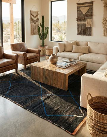 8' 4 x 12' 9 Hand Knotted Moroccan Wool Rug