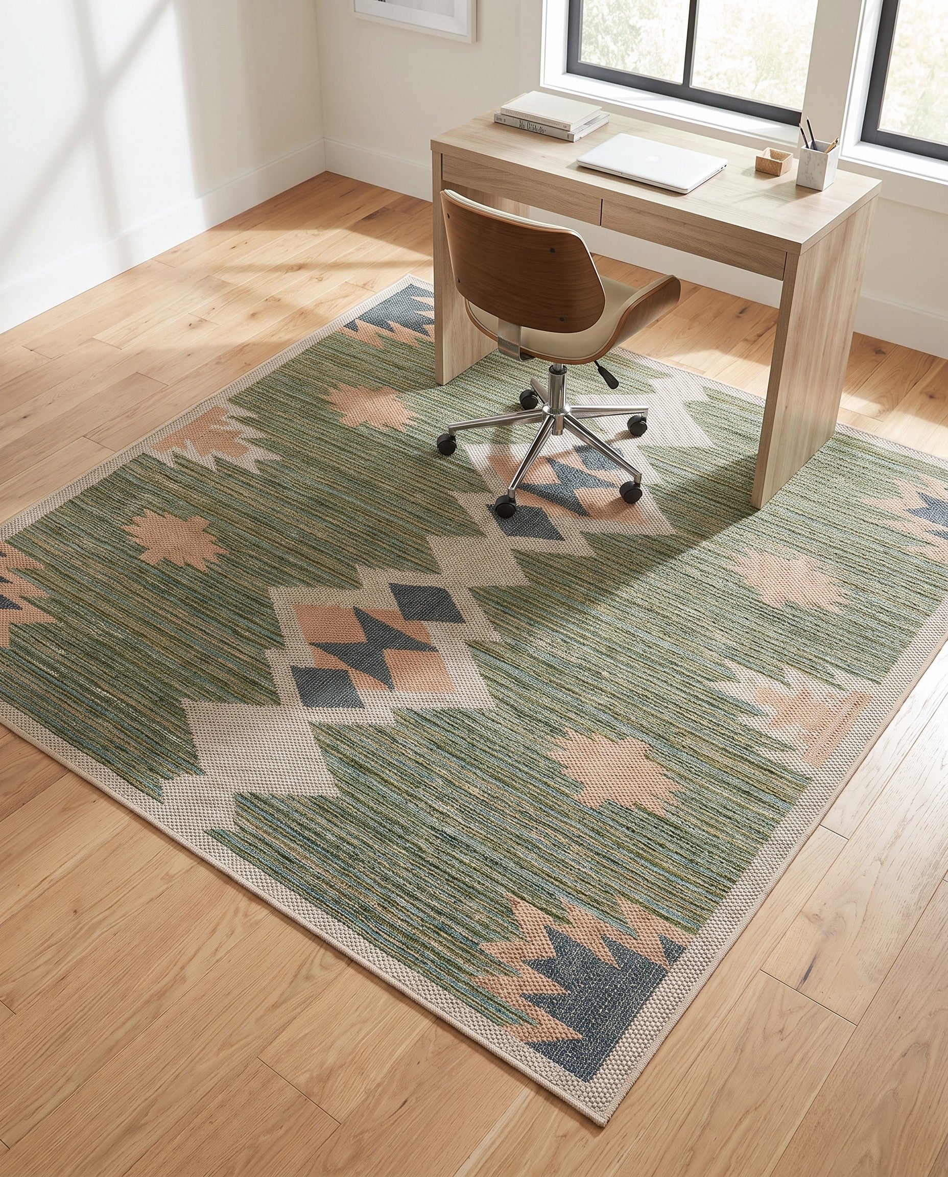 6' x 6' Easy-Clean Baja Indoor / Outdoor Square Rug