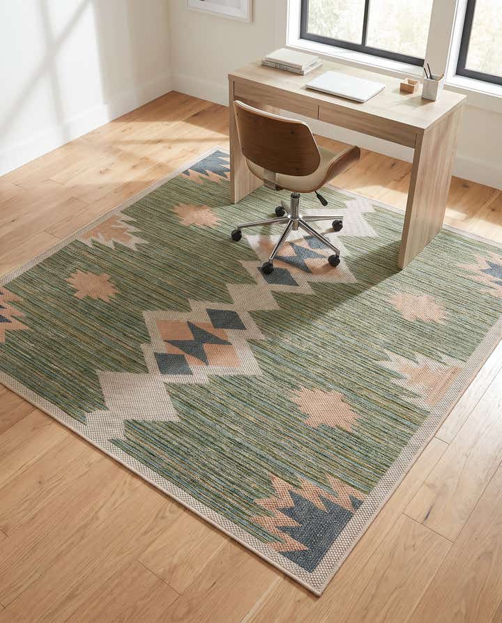 6' x 6' Easy-Clean Baja Indoor / Outdoor Square Rug