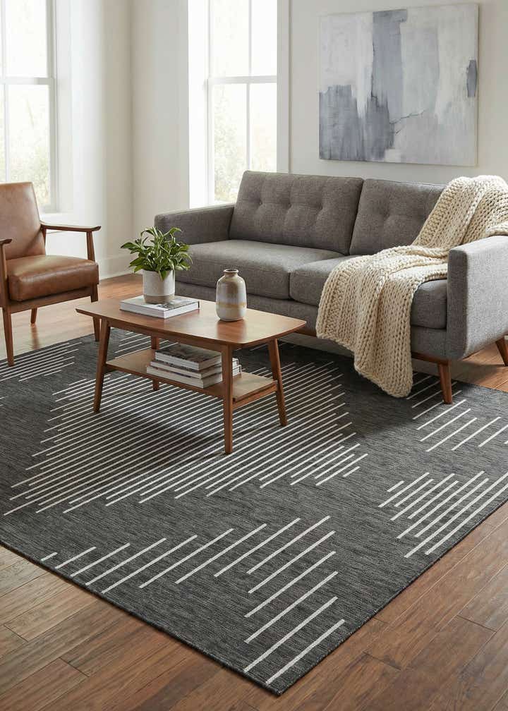 7' 10 x 10' Easy-Clean Modern Indoor / Outdoor Rug