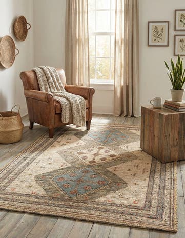 4' 1 x 6' 1 Chenille Jute Rug