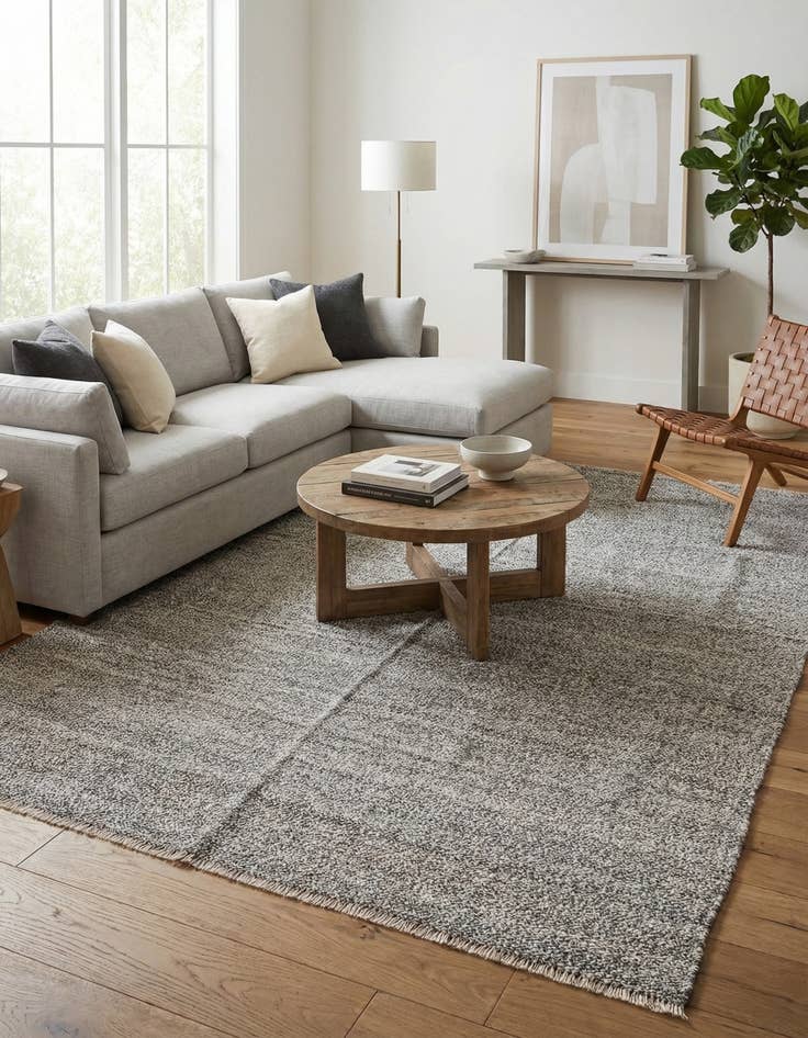 Detail image of 5' 6 x 6' 10  Hand Woven Kilim Modern Wool Rug