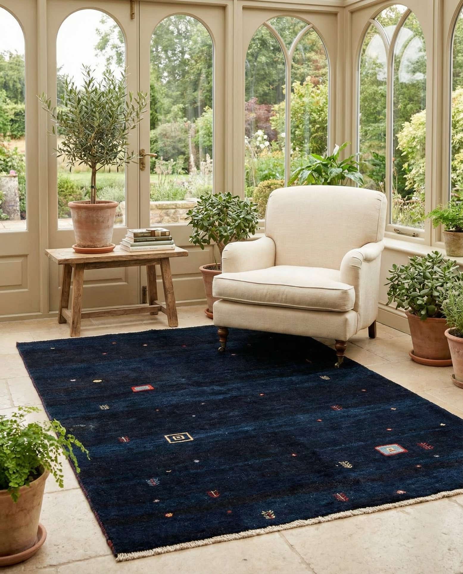 4' 1 x 6' 11 Gabbeh Rug