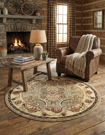 4' x 4' Pioneer Round Rug