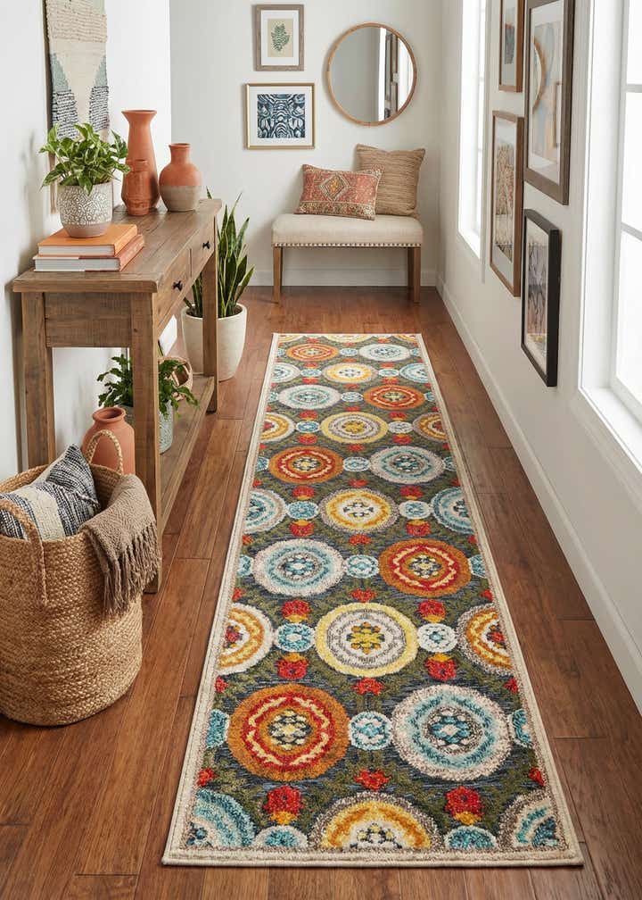 2' 7 x 10' Easy-Clean Casablanca Indoor / Outdoor Runner Rug
