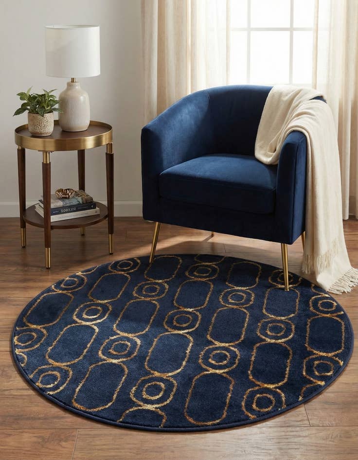 Detail image of 3' x 3' Vogue Geo Round Rug