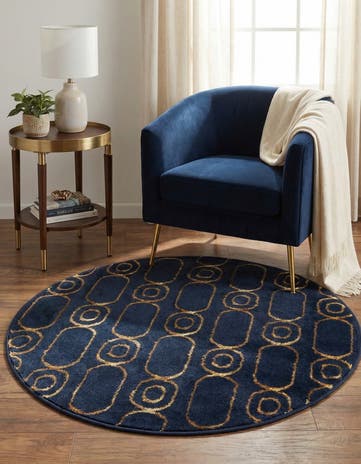 3' x 3' Vogue Geo Round Rug