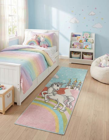 Unicorn Whimsy Kids Runner Rug