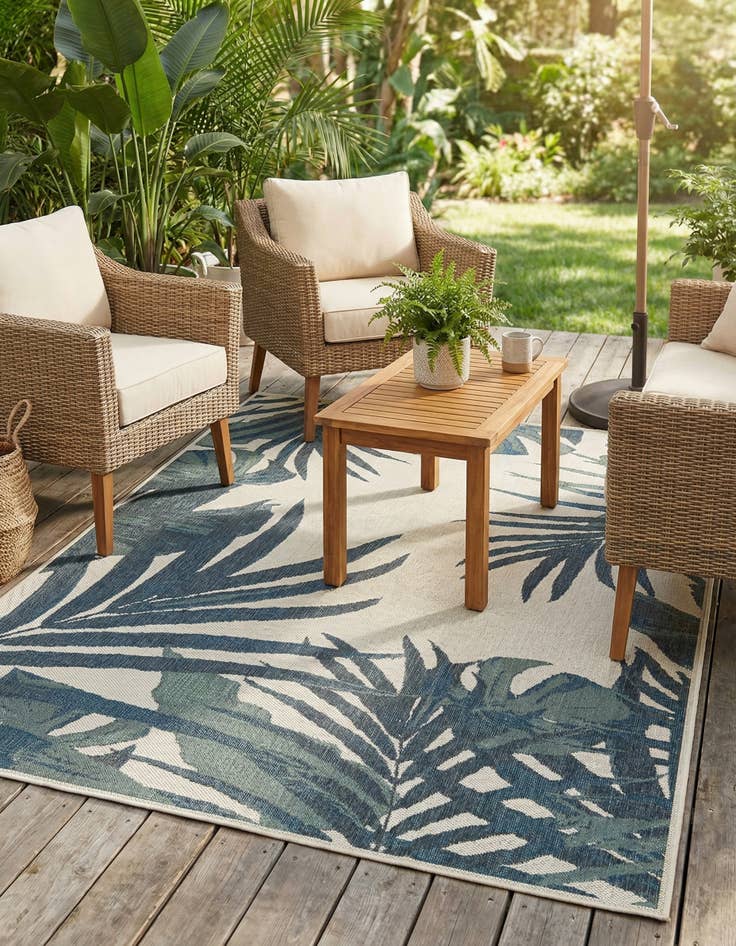 Detail image of 7' 10 x 10' Easy-Clean Baja Indoor / Outdoor Rug
