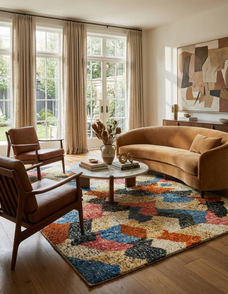 Detail image of 6' 5 x 9' 5  Hand Knotted Darya Wool Rug