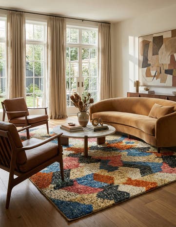 6' 5 x 9' 5 Hand Knotted Darya Wool Rug