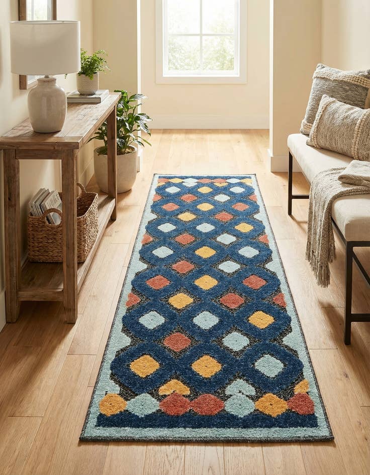 Detail image of 2' x 6' Easy-Clean Belize Indoor / Outdoor Runner Rug