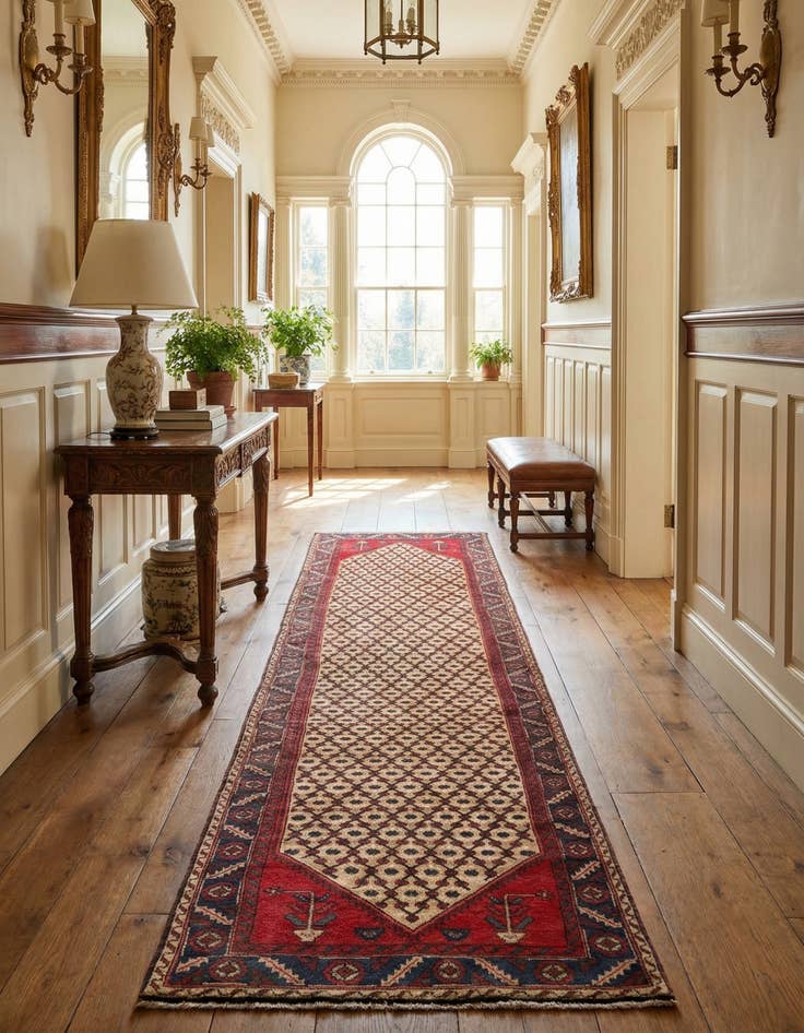 Detail image of 3' 9 x 13' 5 Hamedan Runner Rug