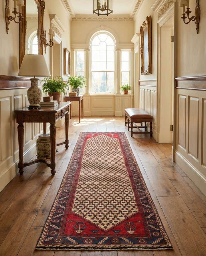 3' 9 x 13' 5 Hamedan Runner Rug