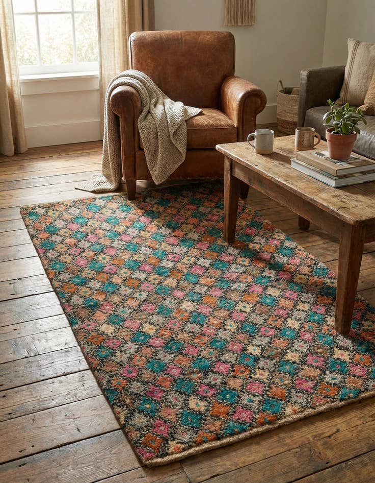 Detail image of  3' 2 x 5' 2  Hand Knotted Balouch Wool Rug