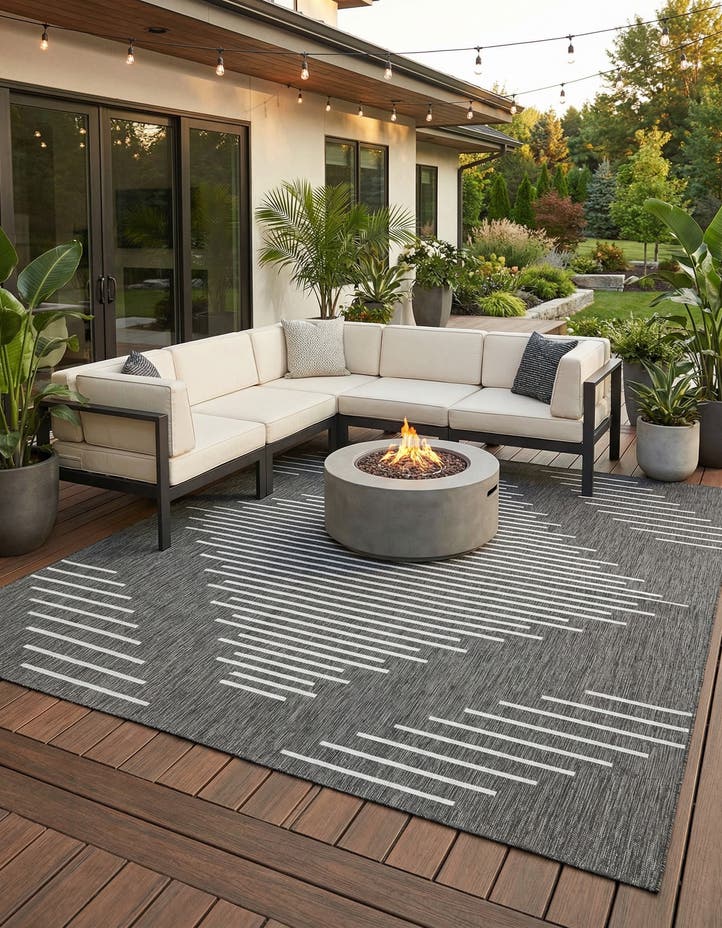 10' 8 x 10' 8 Easy-Clean Modern Indoor / Outdoor...