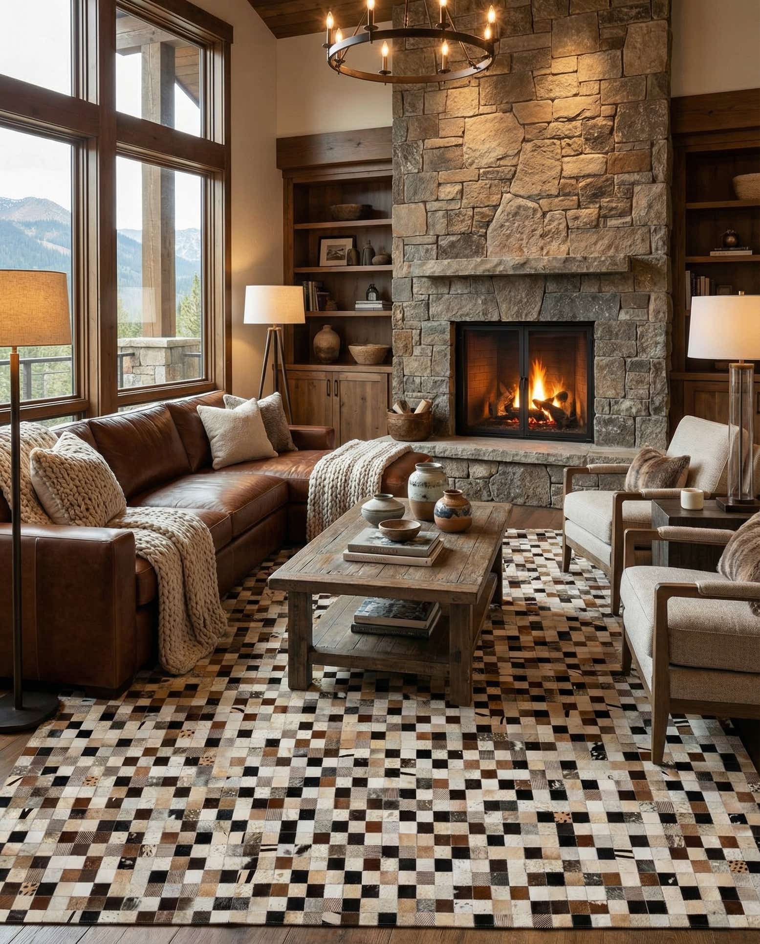 8' x 9' 10 Cowhide - Patchwork Rug