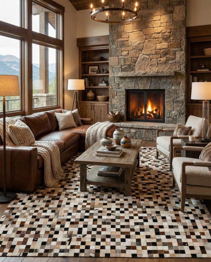 8' x 9' 10 Cowhide - Patchwork Rug