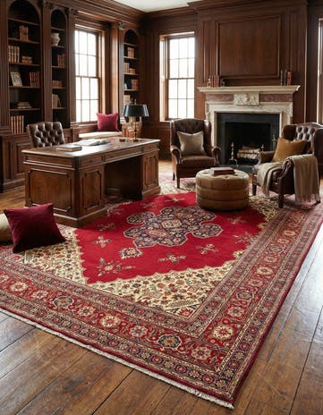 9' 3 x 12' 10 Tabriz Rug