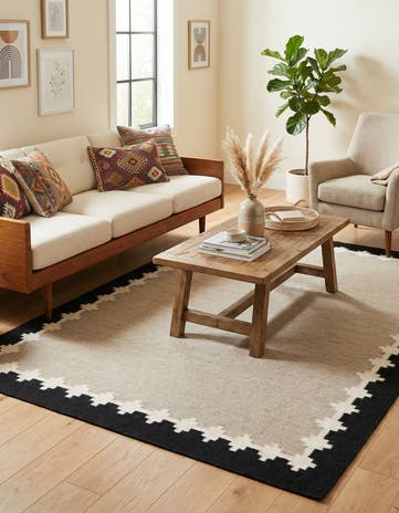 6' 1 x 9' Hand Woven Kilim Wool Rug