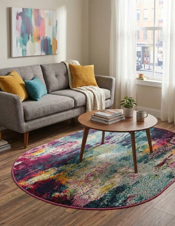 Washable Theia Oval Rug