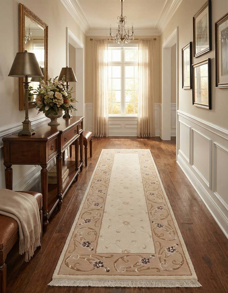 Detail image of 2' 11 x 9' 9  Hand Knotted Darya Wool Runner Rug