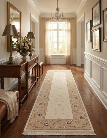 2' 11 x 9' 9 Hand Knotted Darya Wool Runner Rug