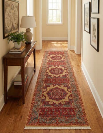 Red Amina Runner Rug