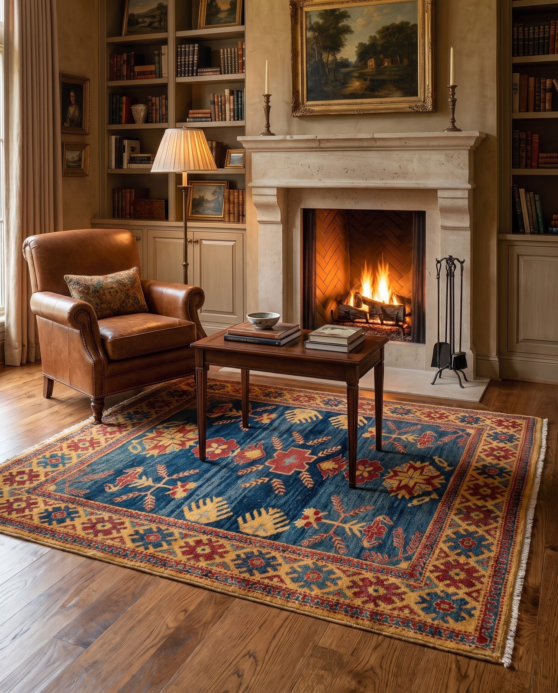 5' 1 x 6' 4 Hand Knotted Ziegler Wool Rug