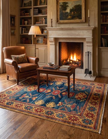 5' 1 x 6' 4 Hand Knotted Ziegler Wool Rug