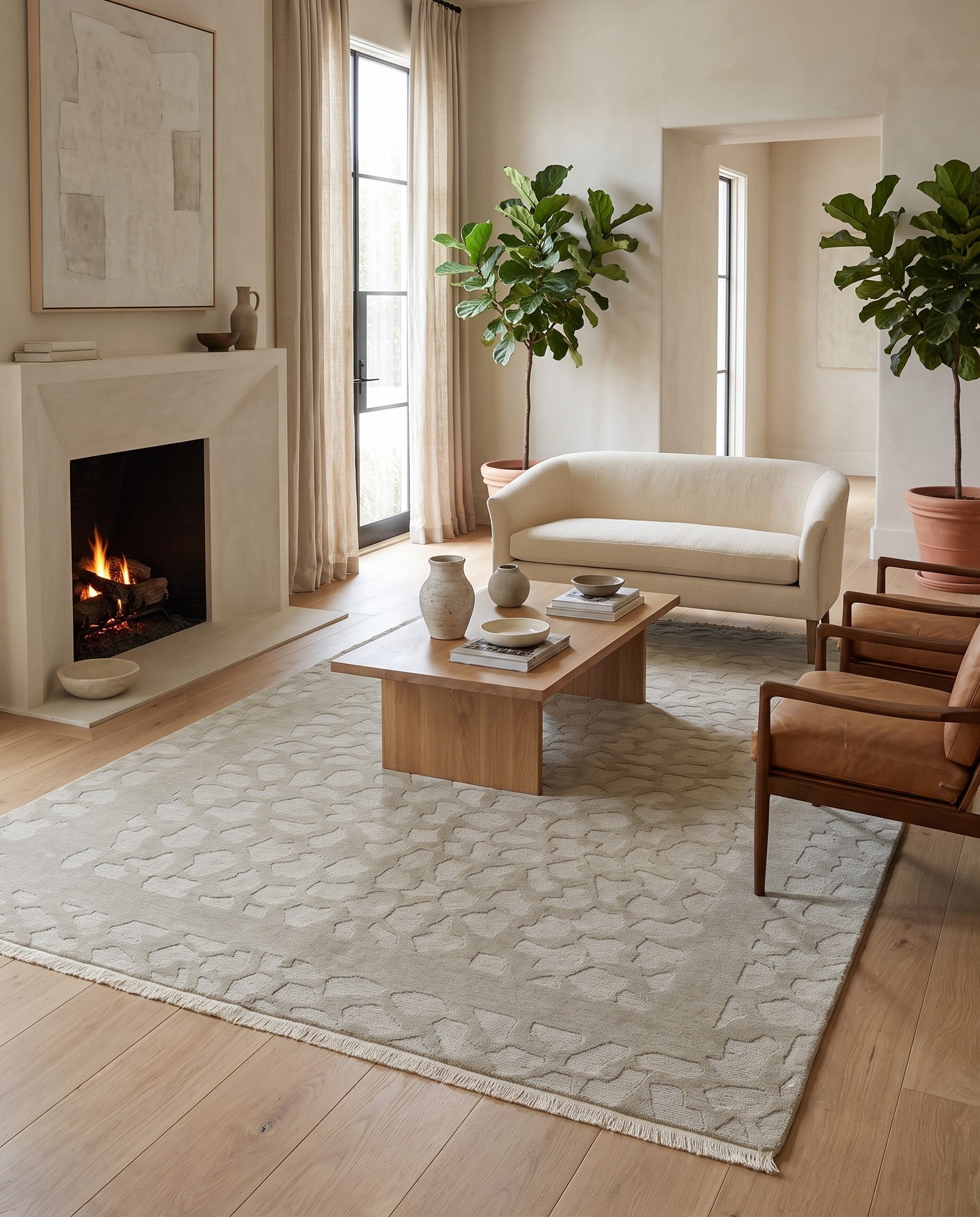 5' 8 x 7' 9 Hand Knotted Nepal Wool Rug